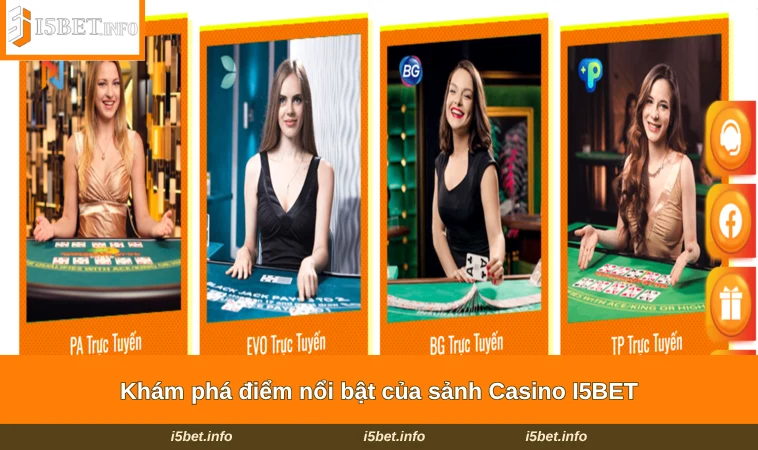 Khám phá điểm nổi bật của sảnh Casino I5BET