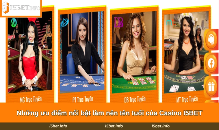Những ưu điểm nổi bật làm nên tên tuổi của Casino I5BET