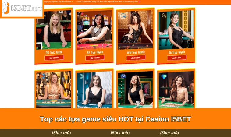 Top các tựa game siêu HOT tại Casino I5BET