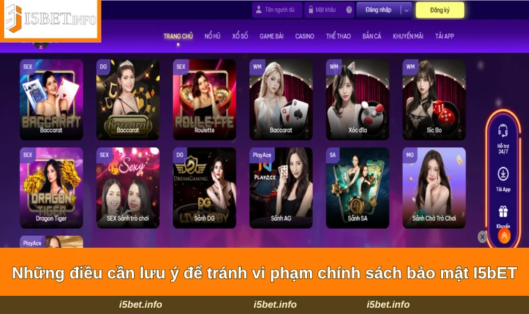 Những điều cần lưu ý để tránh vi phạm chính sách bảo mật I5bET