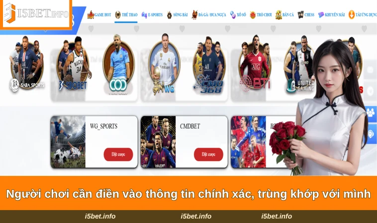 Người chơi cần điền vào thông tin chính xác, trùng khớp với mình