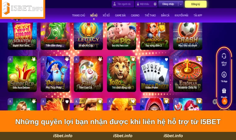 Những quyền lợi bạn nhận được khi liên hệ hỗ trợ từ I5BET
